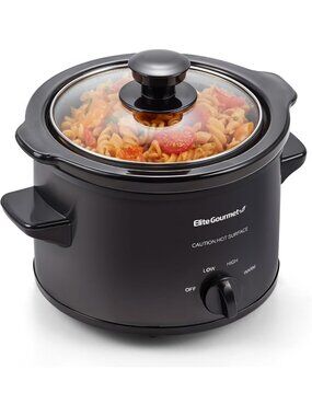1.5 Qt Electric Ceramic Slow Cooker - Adjustable Temp, Dishwasher-Safe, Perfect